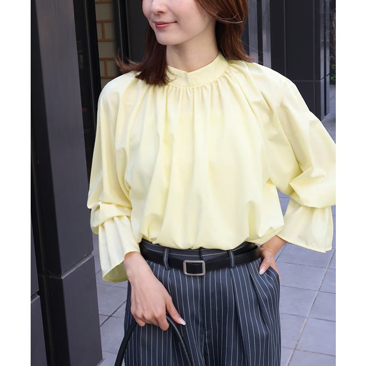 イエロー | キャンディースリーブギャザーブラウス ブラウス キャンディースリーブ | Pierrot