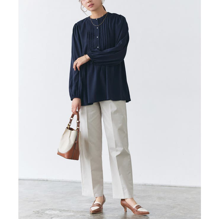 パールボタンピンタックペプラムブラウス ブラウス ウエストギャザー | Pierrot | 詳細画像28 