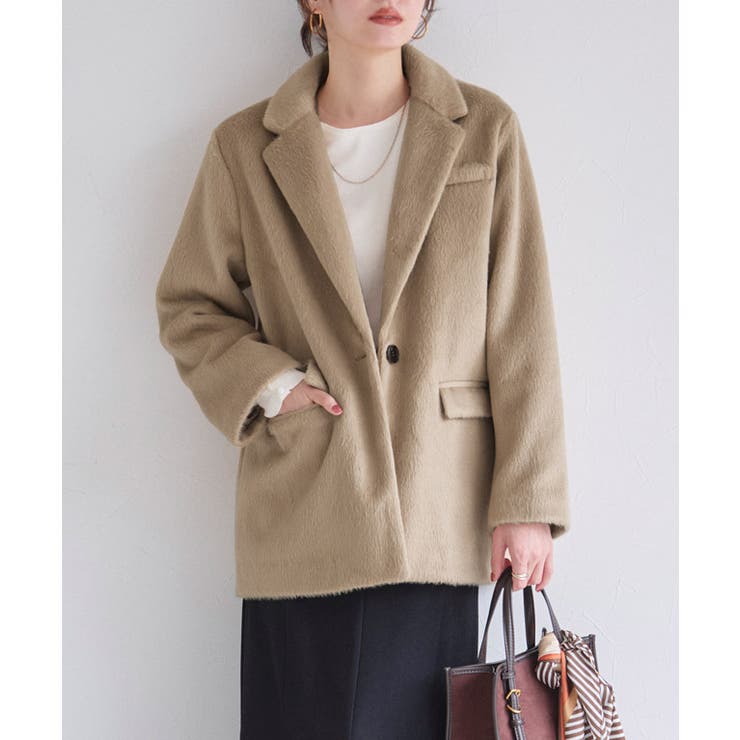 ベージュ | シャギーテーラードジャコット ジャコット テーラード | Pierrot