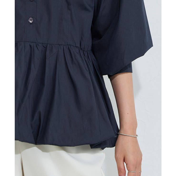 バンドカラーバルーンペプラムブラウス ブラウス ペプラム | Pierrot | 詳細画像5 