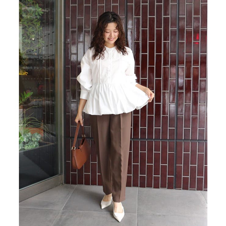 バンドカラーバルーンペプラムブラウス ブラウス ペプラム | Pierrot | 詳細画像28 