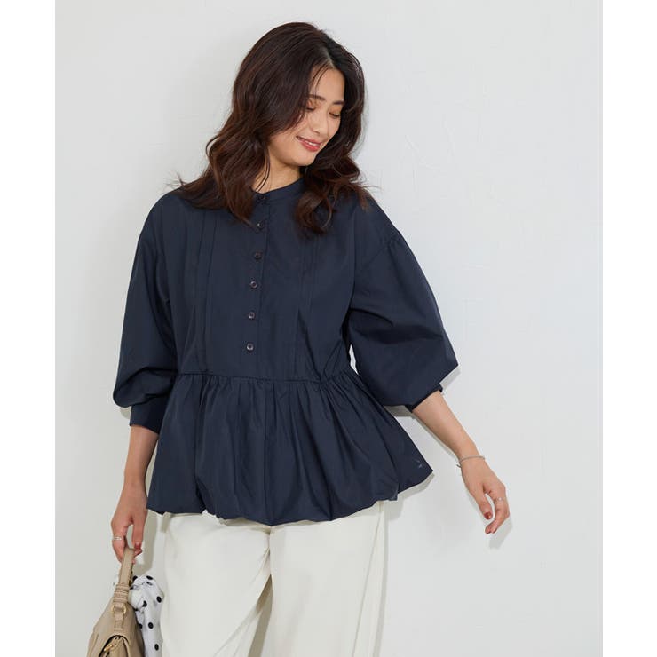 バンドカラーバルーンペプラムブラウス ブラウス ペプラム | Pierrot | 詳細画像15 