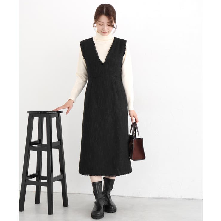 ツイードVネックジャンパースカート ジャンパースカート ジャンスカ | Pierrot | 詳細画像18 