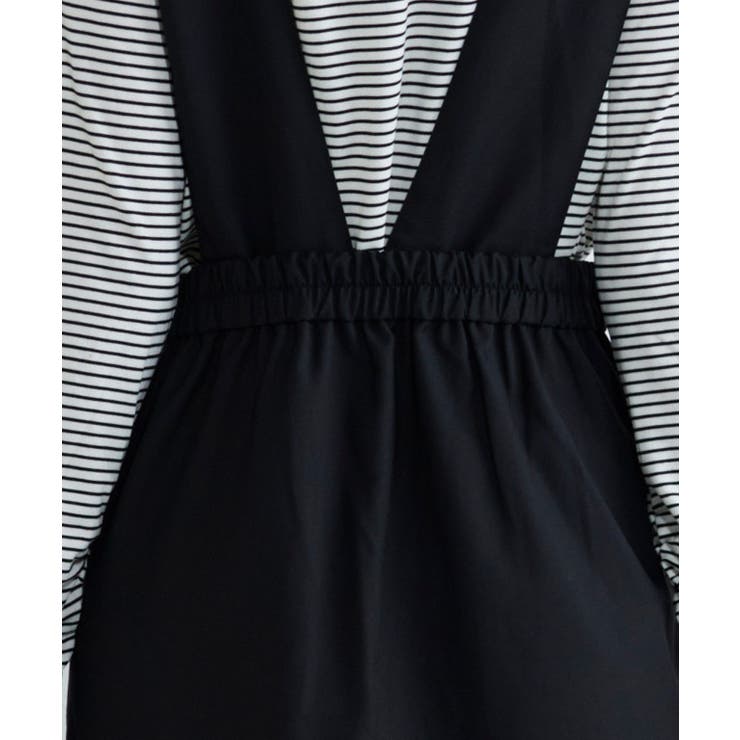 無地と柄から選べるラップ風ジャンパースカート ジャンパースカート ジャンスカ | Pierrot | 詳細画像5 