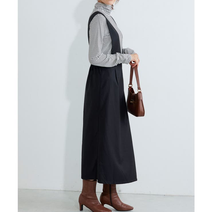 無地と柄から選べるラップ風ジャンパースカート ジャンパースカート ジャンスカ | Pierrot | 詳細画像7 