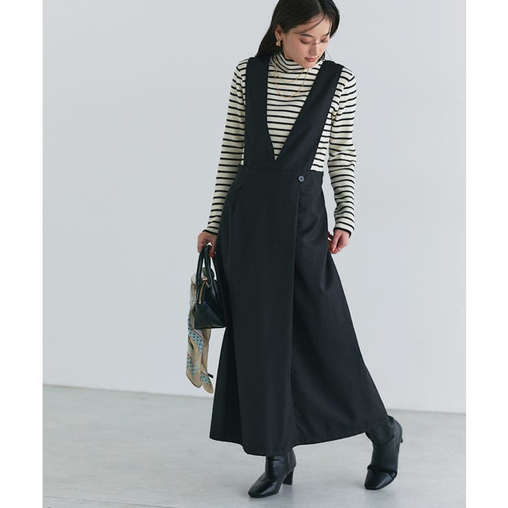 無地と柄から選べるラップ風ジャンパースカート ジャンパースカート ジャンスカ | Pierrot | 詳細画像25 