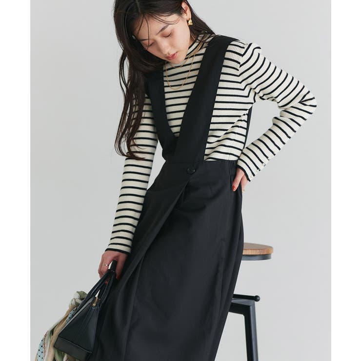 無地と柄から選べるラップ風ジャンパースカート ジャンパースカート ジャンスカ | Pierrot | 詳細画像26 