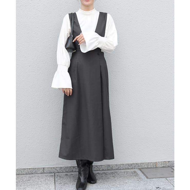 無地と柄から選べるラップ風ジャンパースカート ジャンパースカート ジャンスカ | Pierrot | 詳細画像31 