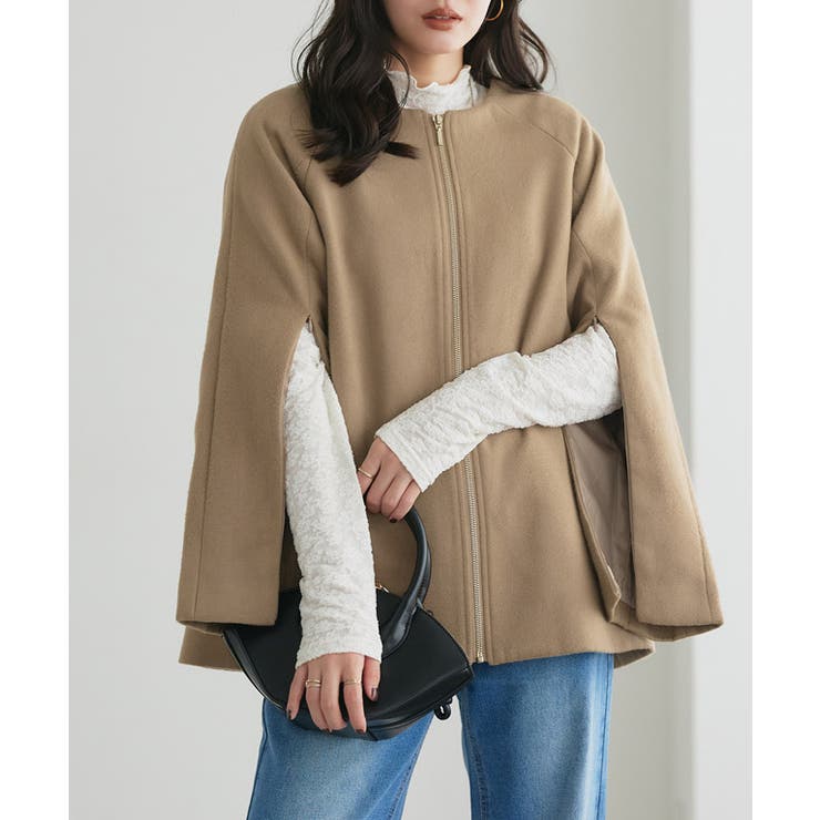 キャメル | 2wayケープ風コート コート ケープ風 | Pierrot