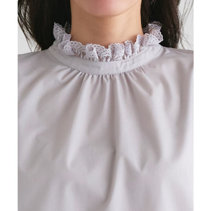 襟袖レースブラウス ブラウス レース | Pierrot | 詳細画像4 