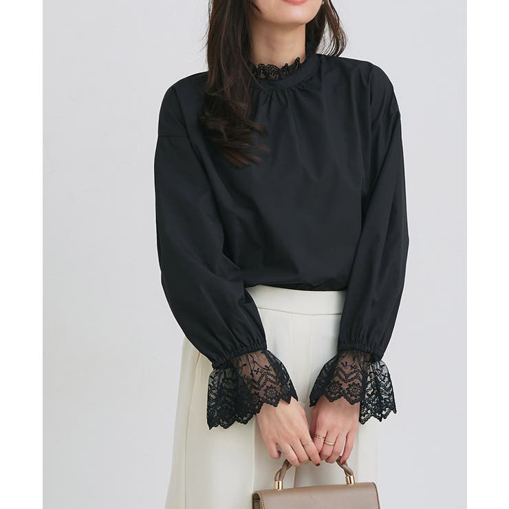 襟袖レースブラウス ブラウス レース | Pierrot | 詳細画像24 