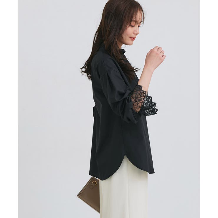 襟袖レースブラウス ブラウス レース | Pierrot | 詳細画像26 