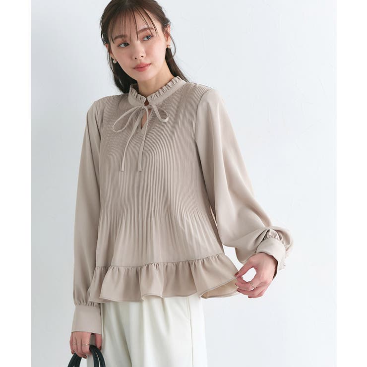 消しプリーツフリルネックブラウス フリル 上品 | Pierrot | 詳細画像22 