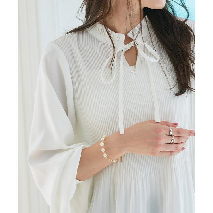 消しプリーツフリルネックブラウス フリル 上品 | Pierrot | 詳細画像19 