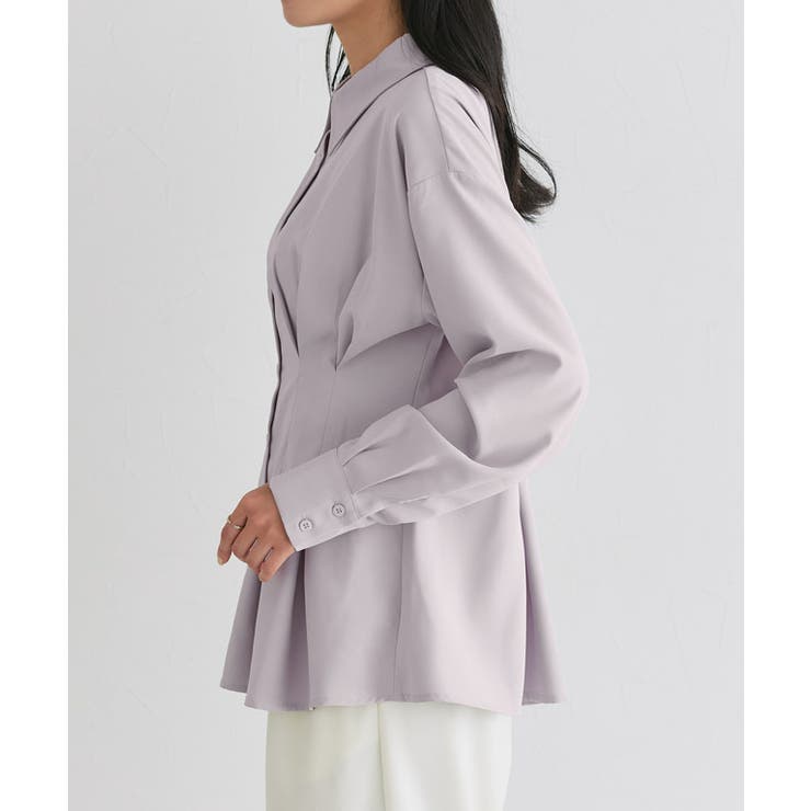 とろみウエストタックブラウス 滑らか きれいめ | Pierrot | 詳細画像7 