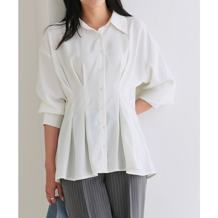 とろみウエストタックブラウス 滑らか きれいめ | Pierrot | 詳細画像20 