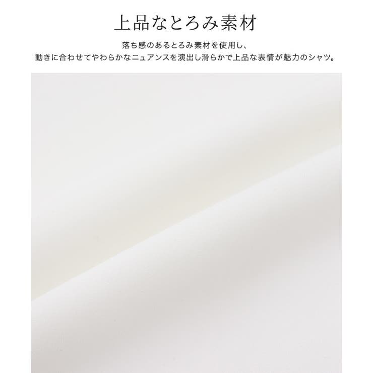 レース切り替えシャツ 上品 とろみ | Pierrot | 詳細画像2 