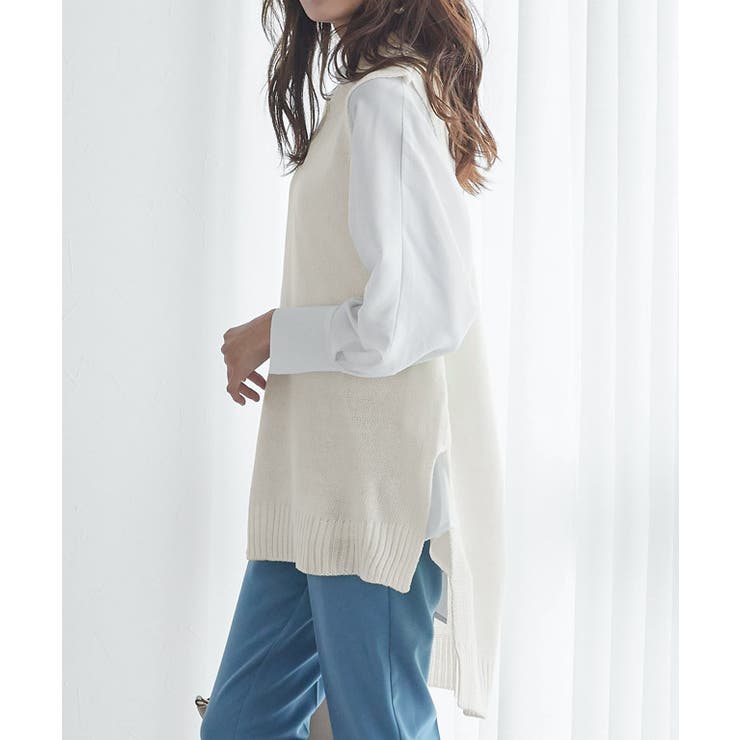 Sunvalley スリット入りボーダーニットベスト  新品 Ravelry: スリットニットベスト pattern by Mariko Oka (岡まり子)
