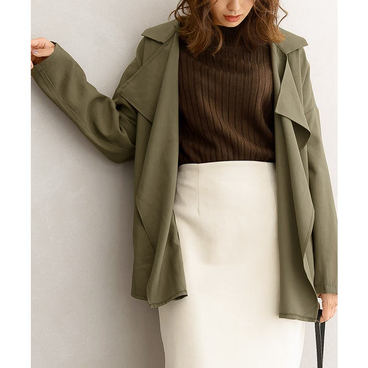 オーバーサイズショートジャケット トレンチ アウター ショートアウター ジャケ | Pierrot | 詳細画像8 