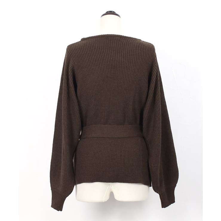 カシュクールデザインニット ニット カシュクール カシクール ワイドリブ リブ | Pierrot | 詳細画像6 