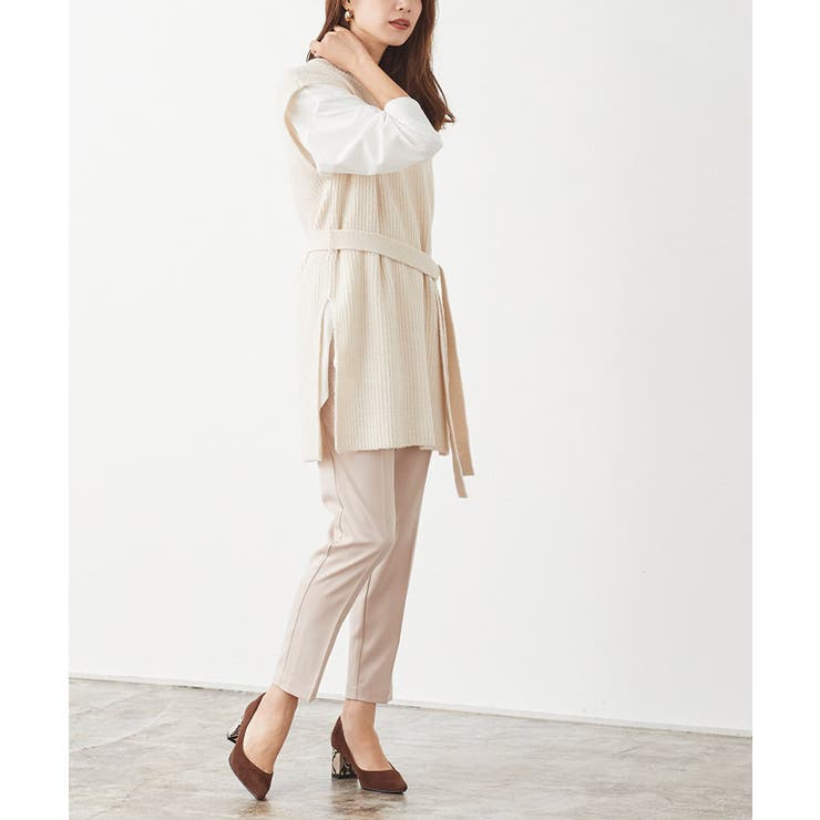 ベルト付きクルーネックニットベスト ニット ベスト ニットベスト クルーネック | Pierrot | 詳細画像5 