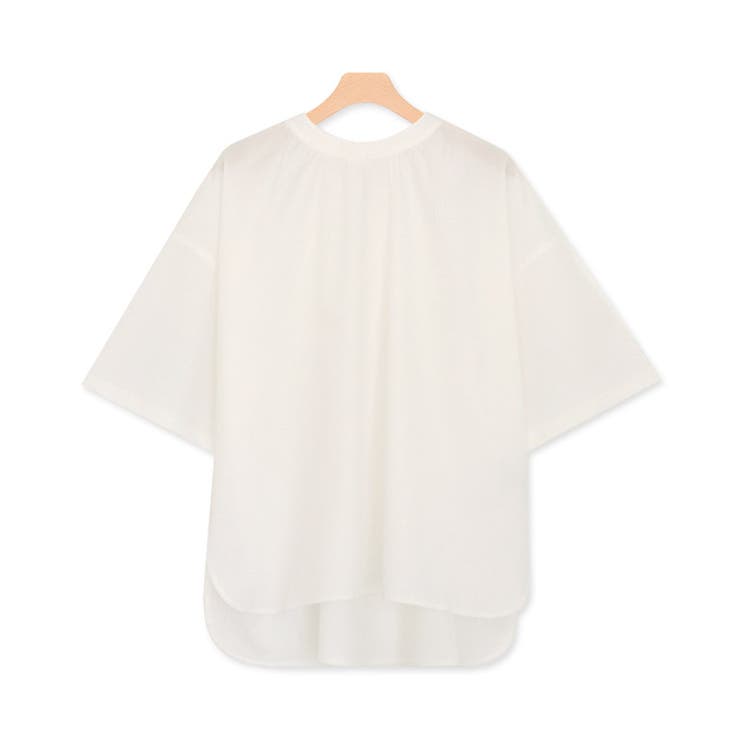 オフホワイト | バックリボンギャザーブラウス ブラウス シャツ | Pierrot