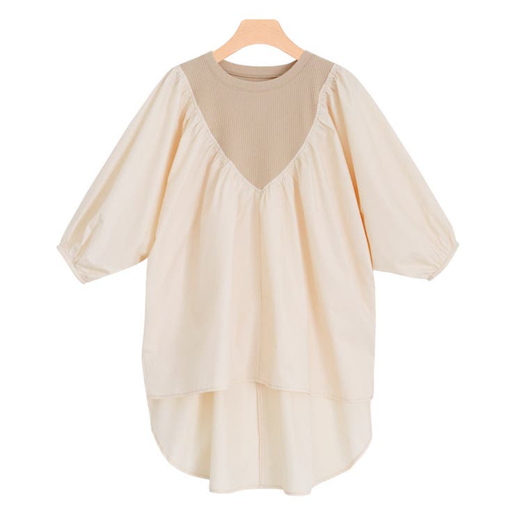 アイボリー | ドッキングギャザーブラウス ブラウス ドッキング ギャザー | Pierrot