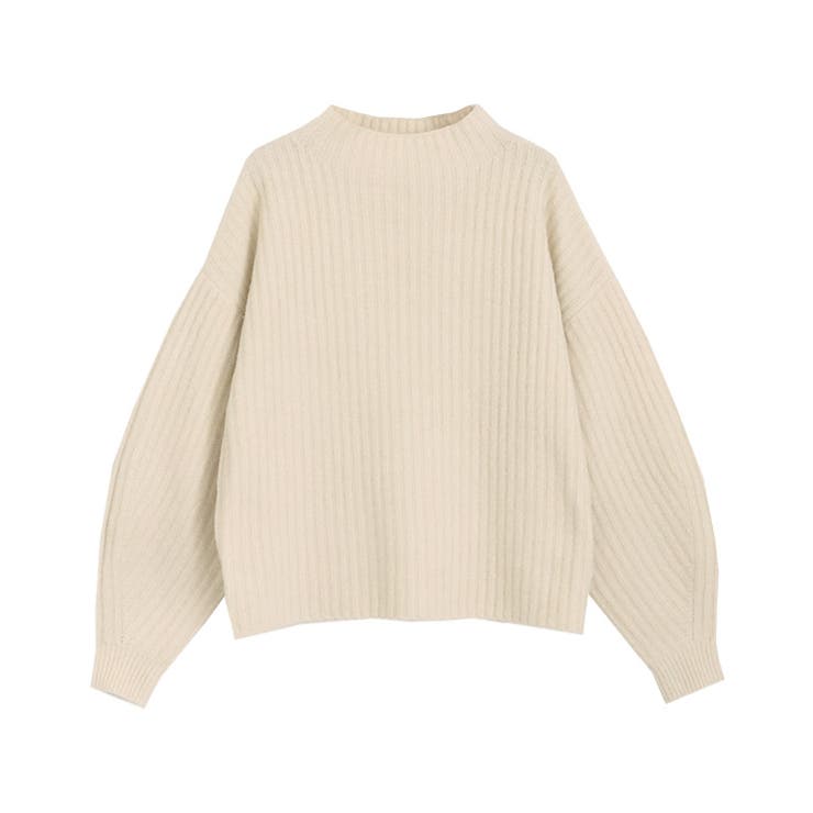 アイボリー | 【来栖りんさん着用】ふんわりウォッシャブルボリューム袖ボトルネックニット ニット… | Pierrot