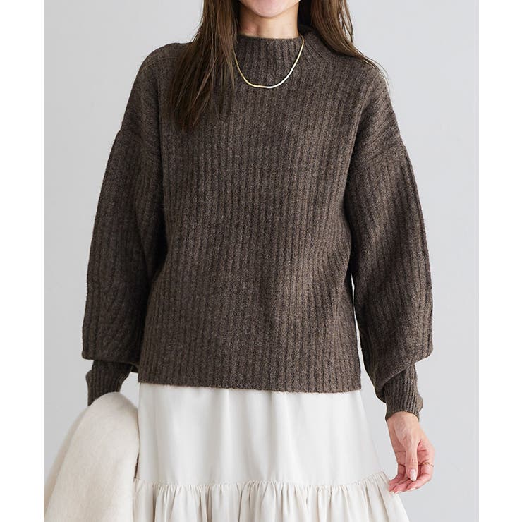 【来栖りんさん着用】ふんわりウォッシャブルボリューム袖ボトルネックニット ニット… | Pierrot | 詳細画像7 