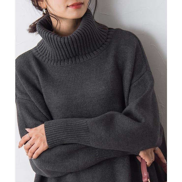 売れ筋商品|||ノクチューン ニット&セーター アウター レディース Women's Turtleneck Sweater Charcoal 楽天市場】ニット セーター オシャレ ポンチョ コーデ トップス