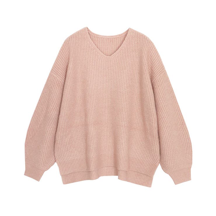 杢ピンクオレンジ | 選べるふんわりウォッシャブルボリューム袖ニット ニット セーター | Pierrot