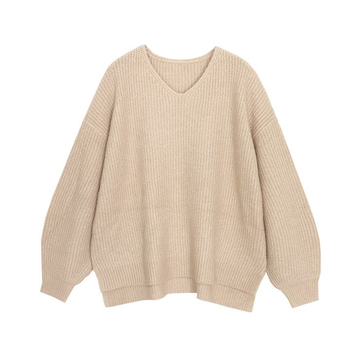 杢イエロー | 選べるふんわりウォッシャブルボリューム袖ニット ニット セーター | Pierrot