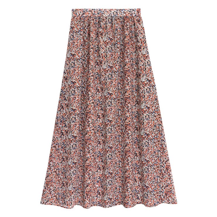 オレンジ | ペイント柄ナロースカート スカート ナロースカート | Pierrot