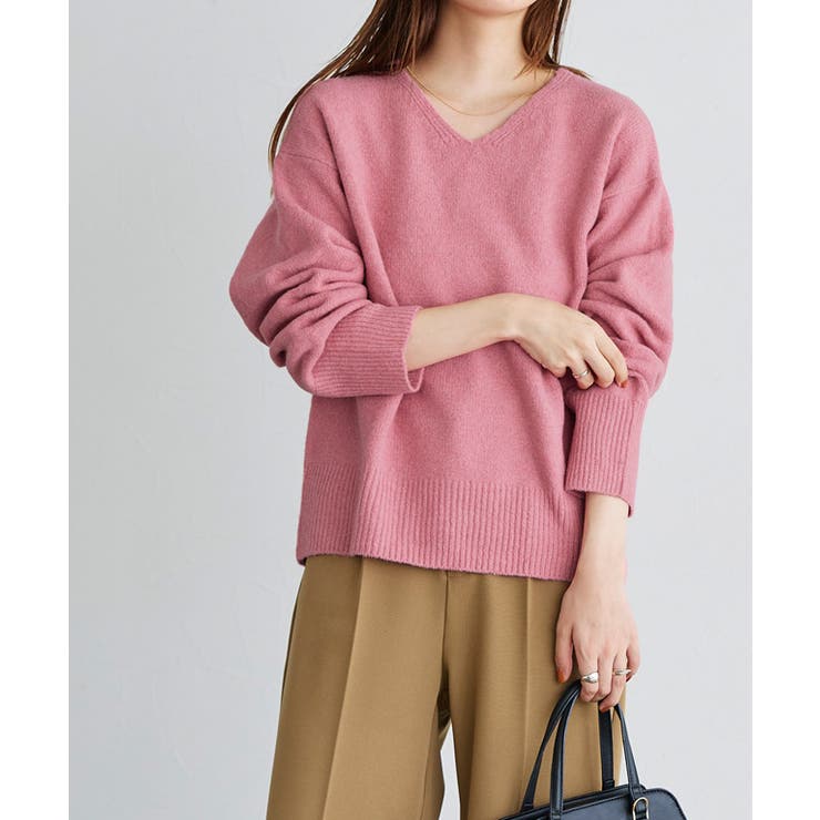 ピンク | ネックが選べるウールライクニット ニット ネックが選べる | Pierrot