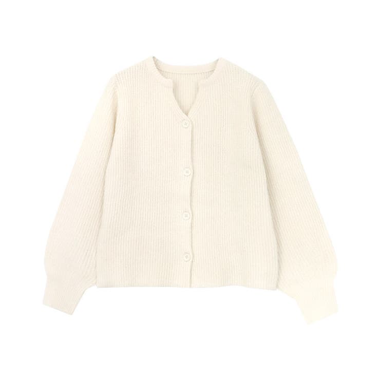 アイボリー | キーネックニットカーディガン カーディガン カーデ | Pierrot