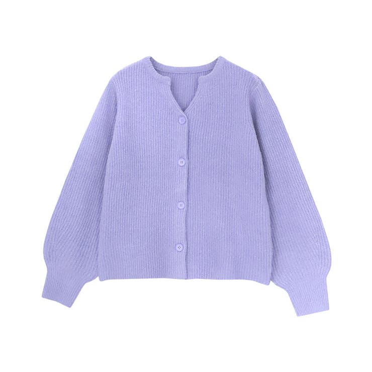 ラベンダー | キーネックニットカーディガン カーディガン カーデ | Pierrot