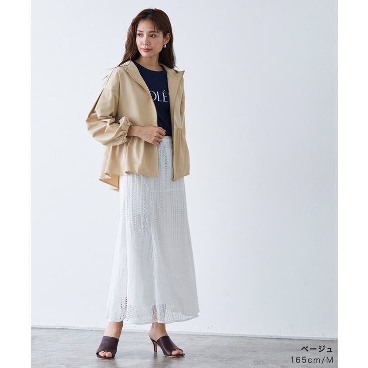 フーディバックタックフレアブルゾン ブルゾン アウター[品番