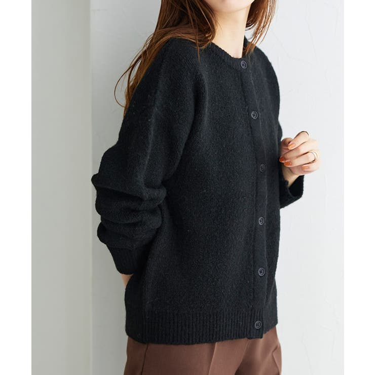 ブラック | ウォッシャブル2wayニットカーディガン カーディガン ニット | Pierrot