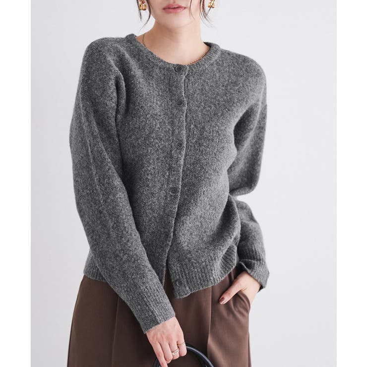 杢チャコール | ウォッシャブル2wayニットカーディガン カーディガン ニット | Pierrot