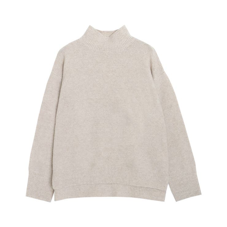 杢グレージュ | ウールライクハイネックニット ニット ハイネック | Pierrot
