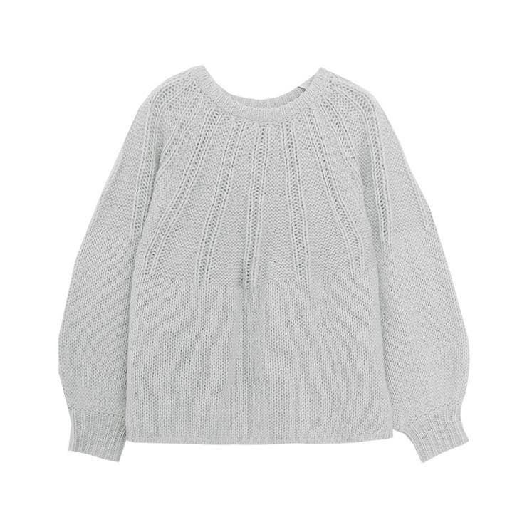 グレー | バックリボンデザインニット ニット バックリボン | Pierrot