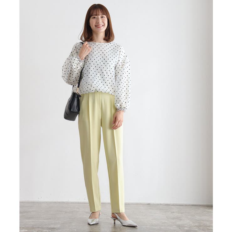 【美品・日本製】REGENCE 高級シアーブラウス 総柄 フロッキープリント38 Riberry｜ワッシャーシアーフロッキードットブラウス | Rakuten