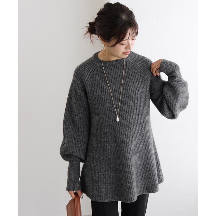 ふんわりウォッシャブルボリューム袖フレアニット ニット ボリューム袖 | Pierrot | 詳細画像31 