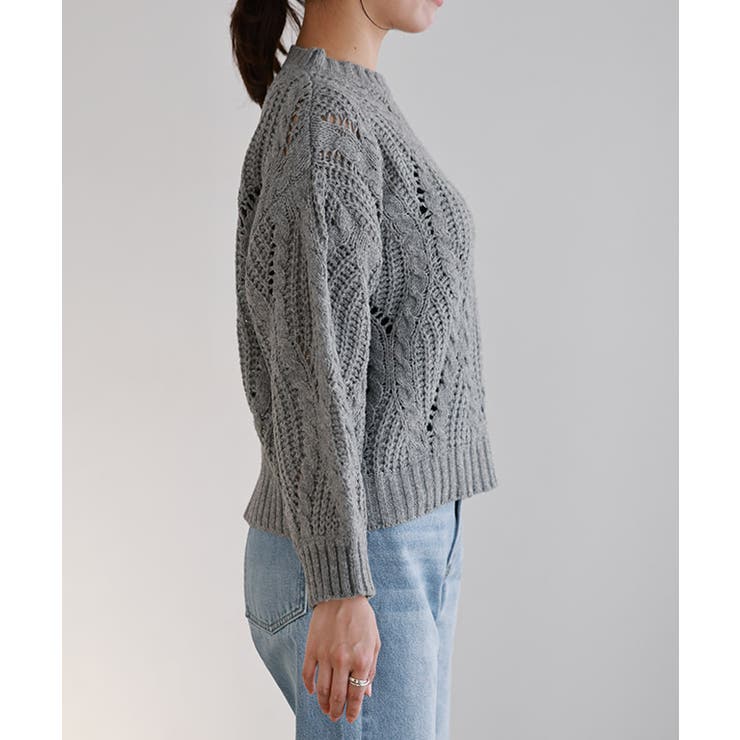 ケーブル透かし編みニット ケーブル 透かし編み | Pierrot | 詳細画像6 