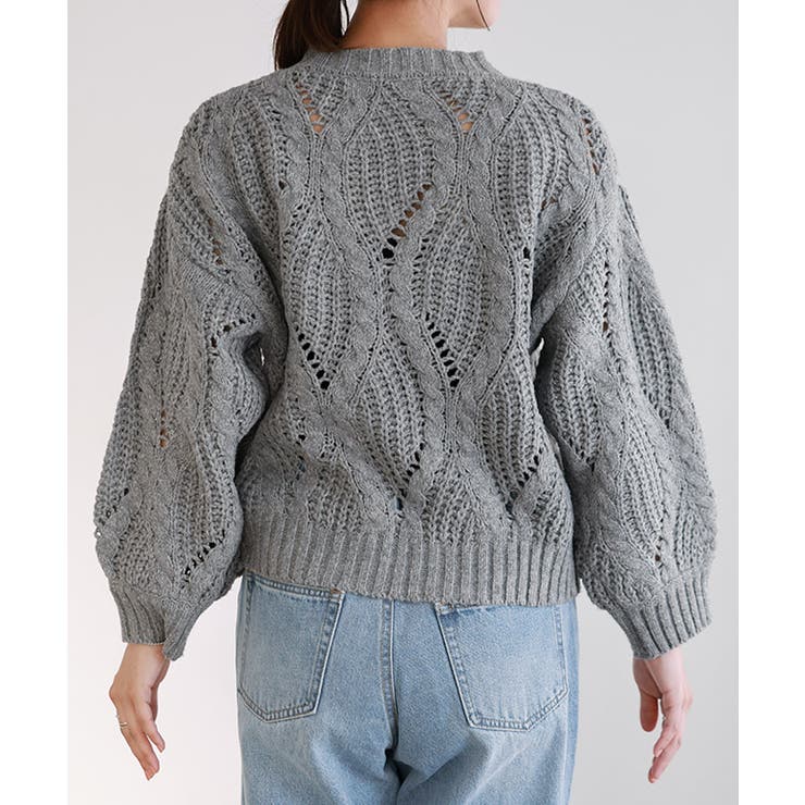 ケーブル透かし編みニット ケーブル 透かし編み | Pierrot | 詳細画像7 