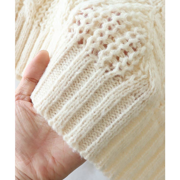 ケーブル透かし編みニット ケーブル 透かし編み | Pierrot | 詳細画像8 