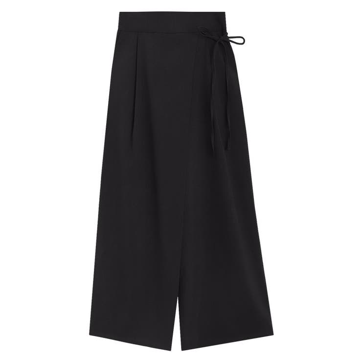 ブラック | ラップワイドパンツ パンツ ワイド | Pierrot
