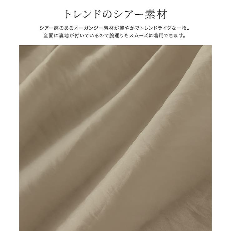 袖シャーリングシアーブルゾン ブルゾン オーガンジー素材 | Pierrot | 詳細画像2 