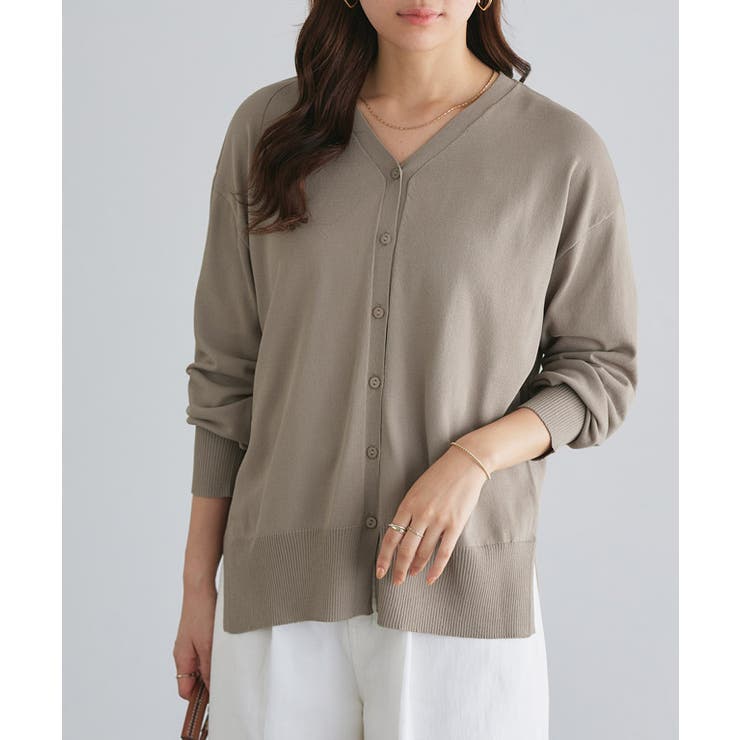 グレージュ | UVカット 接触冷感シアーカーディガン カーディガン | Pierrot