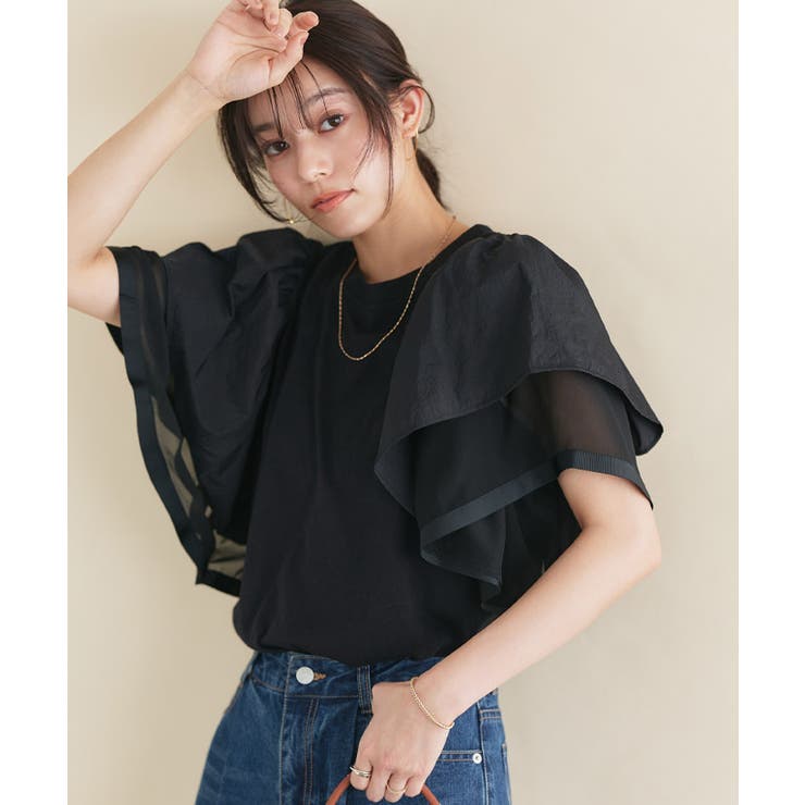 ドッキングフリルTシャツ Tシャツ 綿混 | Pierrot | 詳細画像13 